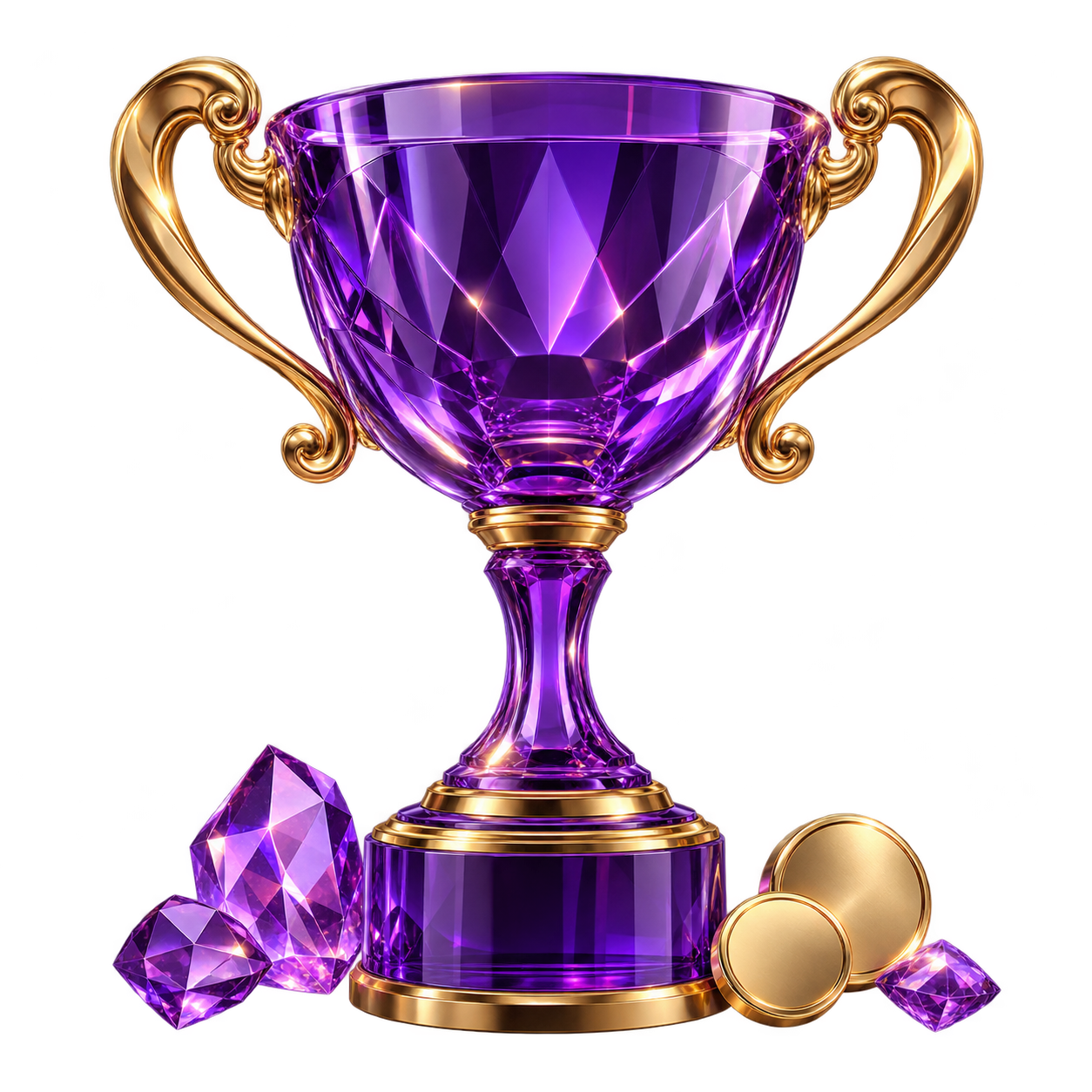 Purple crystal Boda8 championship trophy